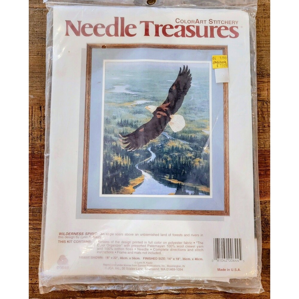 VTG Needle Treasures Lynne R. Kaatz Wilderness Spirit Eagle Stitchery Kit NEW
